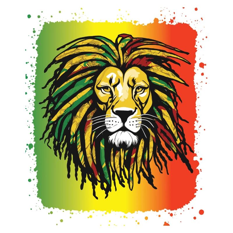 Rasta Lion Reggae Dreadlocks Farbe Rastafari Marmelade