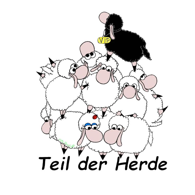 Teil der Herde mit Schriftzug Wolly Sheepling Game