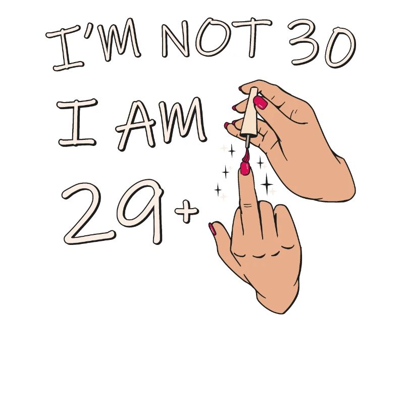 Ich bin nicht 30, ich bin 29 plus 1 Mittelfinger, 30.