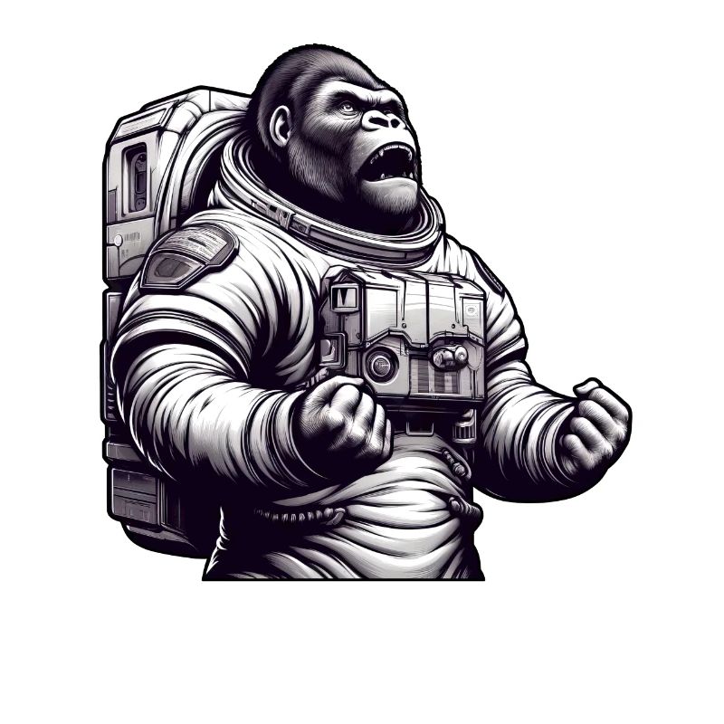Gorille astronaute dans l’espace
