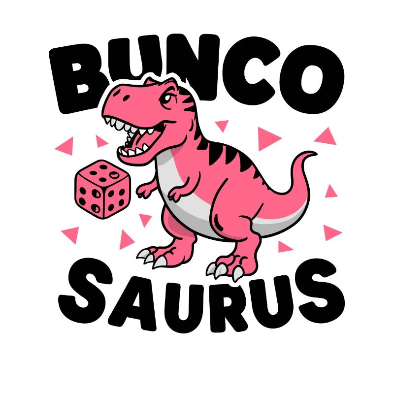 T-Rex Dinosaur Bunco Design for a Bunco Babe