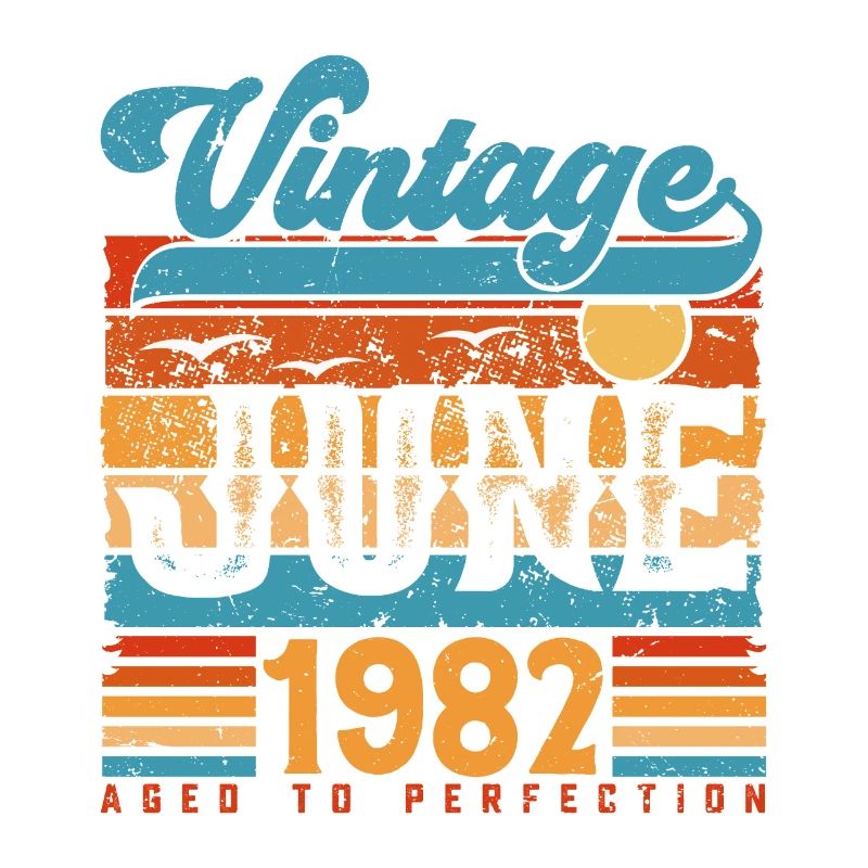 Juni 1982, Vintage-Jubiläumsgeschenk Juni 1982.