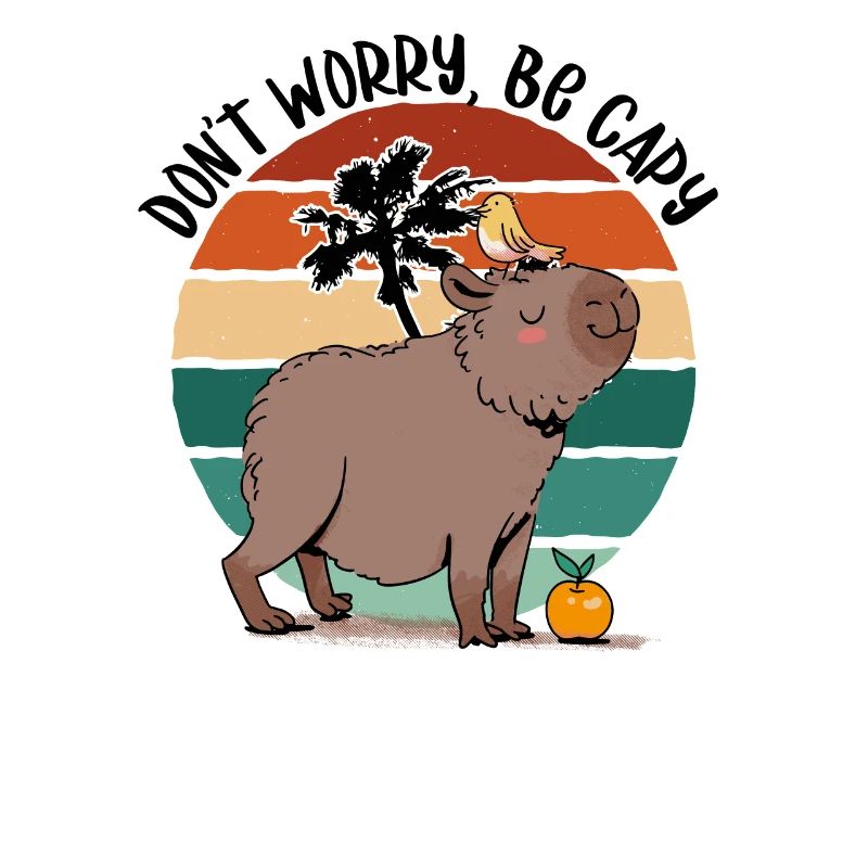 Mignon Ne t’inquiète pas, sois Cappy Capybara