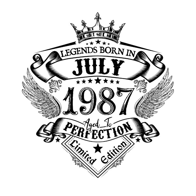 1987 Juli 1987 Geburtstag Juli 1987