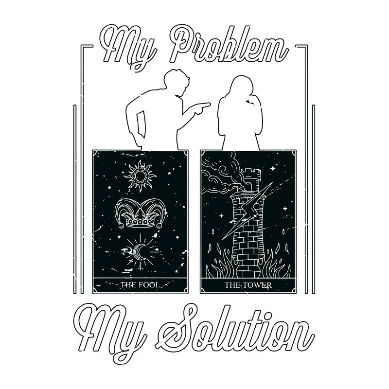 Tarot Reader My Problem My Solution Pictogram Mom