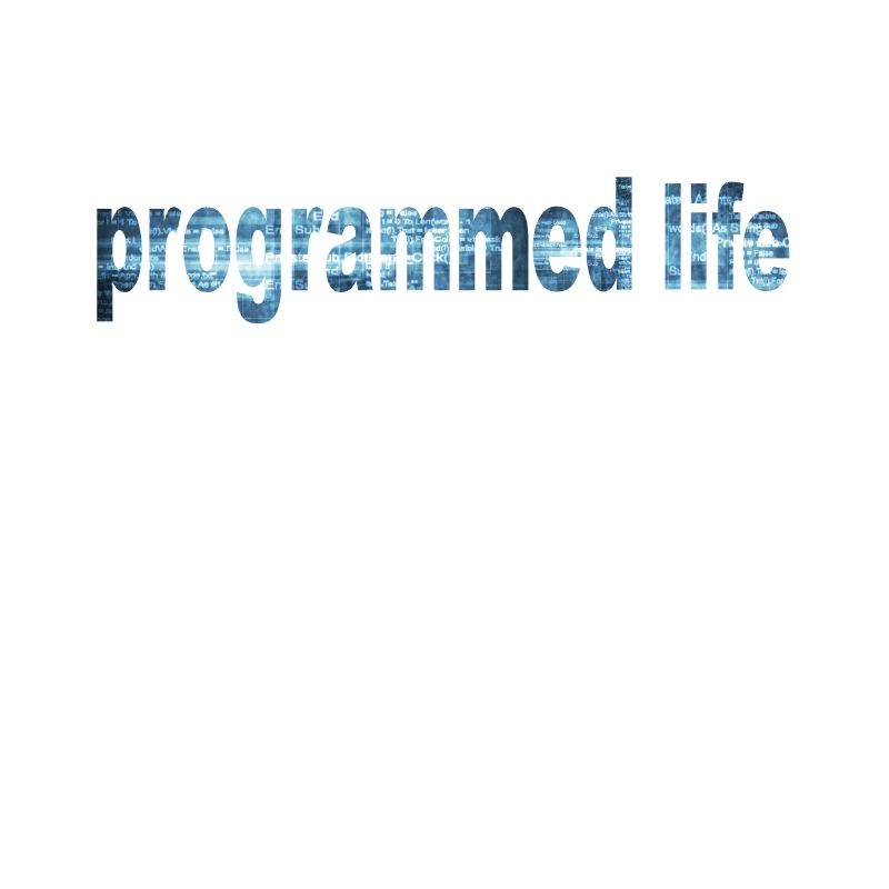 Programmiertes Leben Typografie Programmed Life