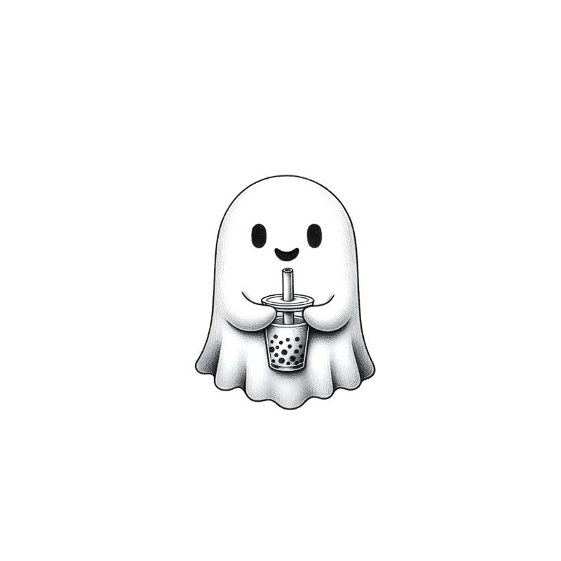 Cute Ghost Bubble Tea