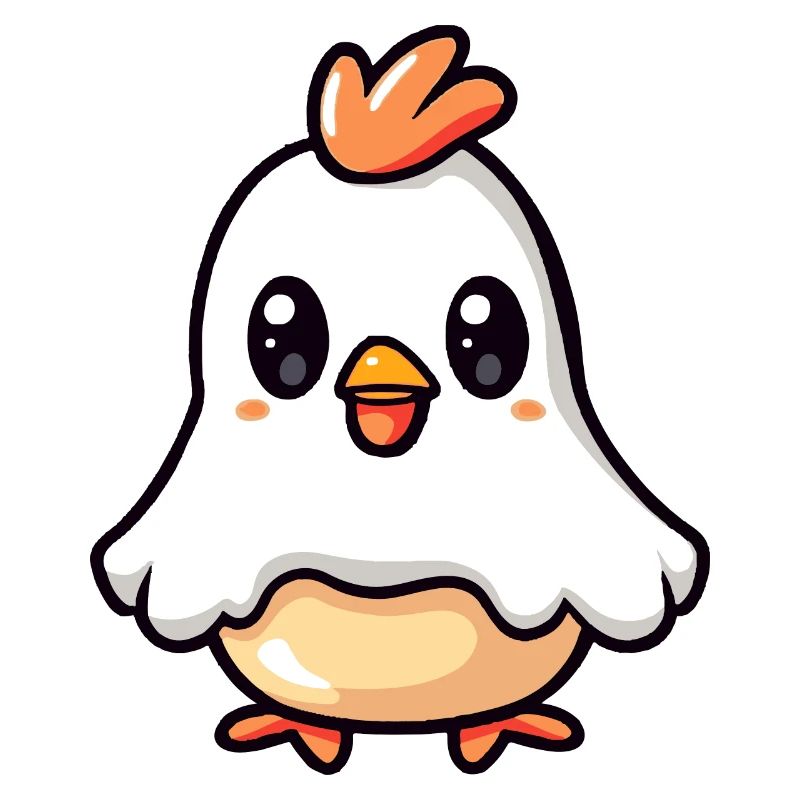 Chicken Halloween Comic Ghost