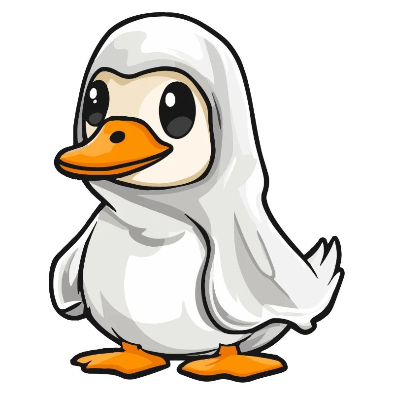 Goose Halloween Comic Ghost
