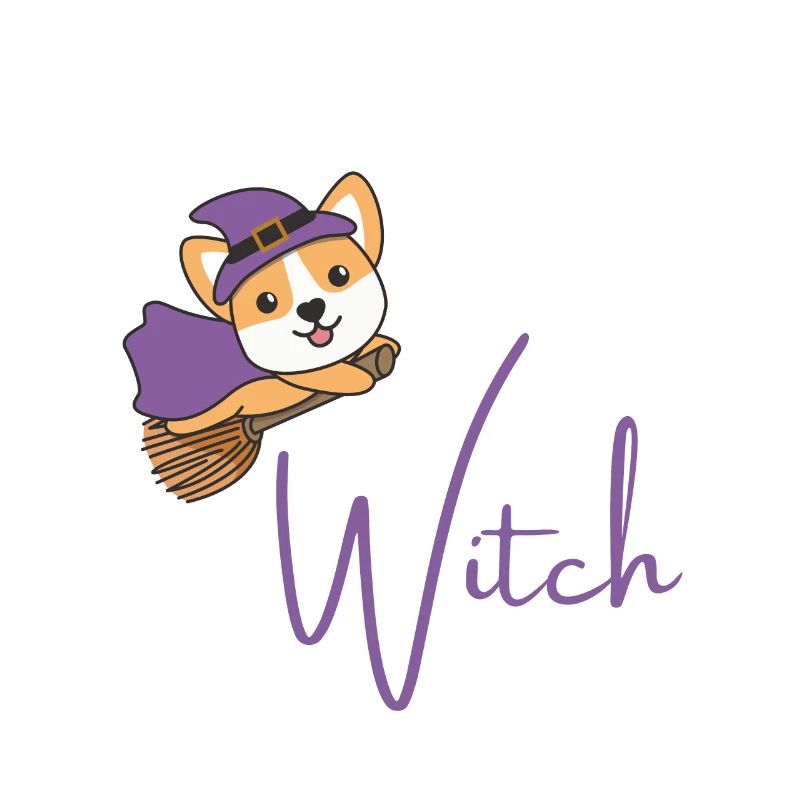 Corgi Halloween Witches don't be a basic witch