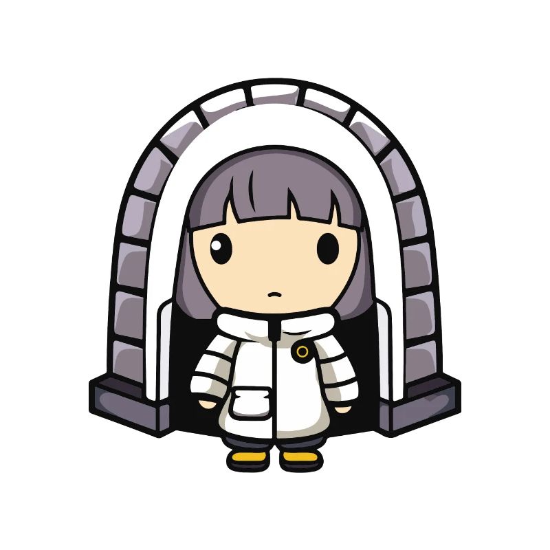 Winter Eskimo Iglu Comic