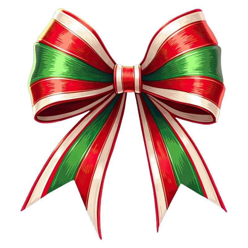 Weihnachtsgeschenk mit Zuckerrohrschleife