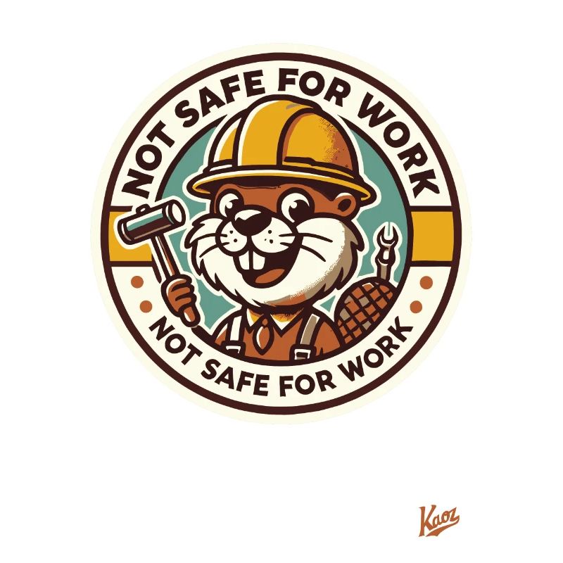 Not safe for work, construction worker beaver