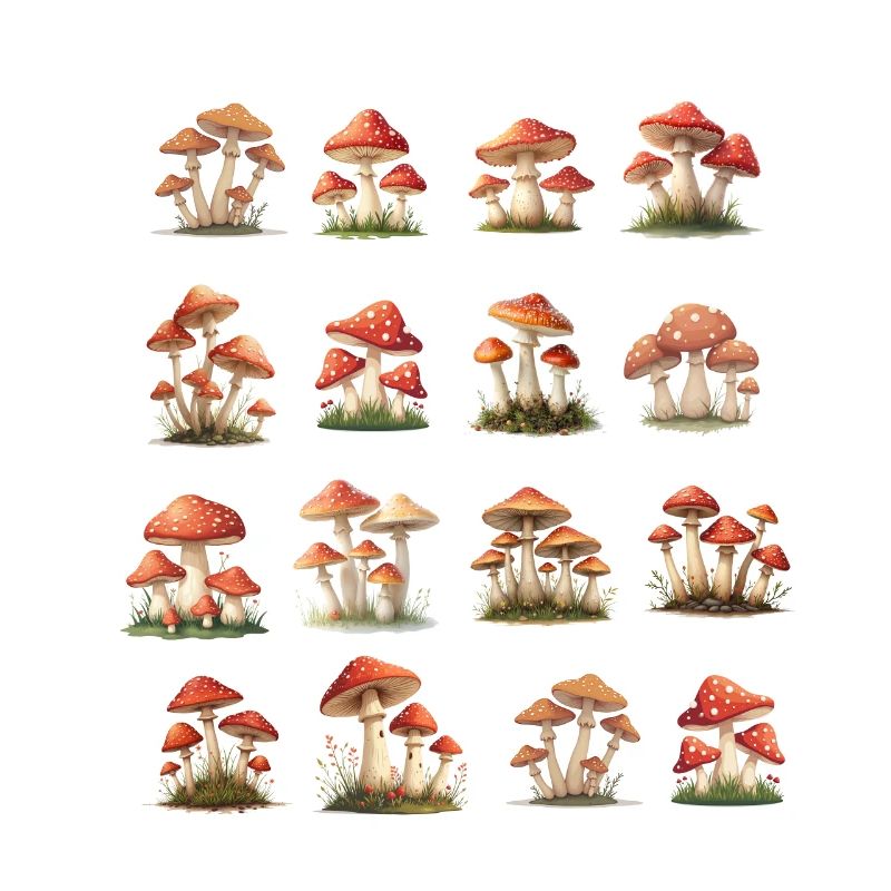 Rote Champignons
