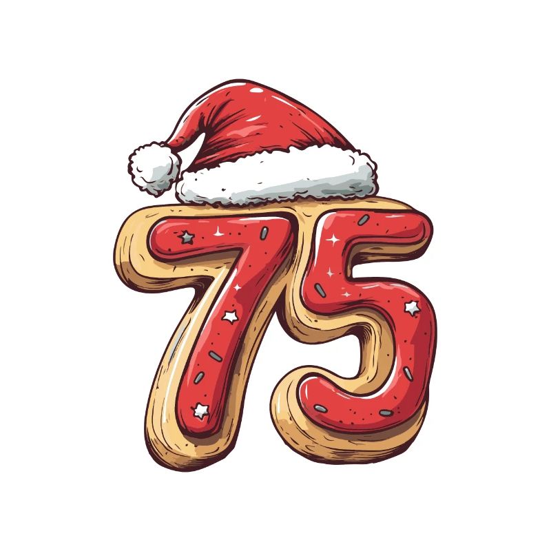 Biscuit de Noël à 75 chiffres