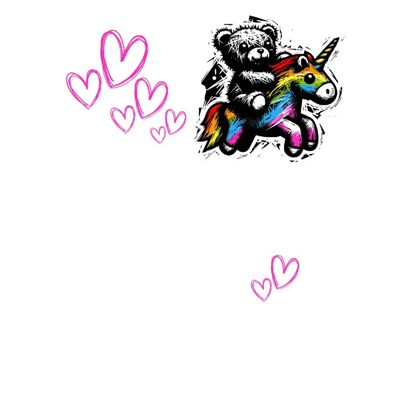 Alpha Unicorn - Cute Teddy Rides Unicorn