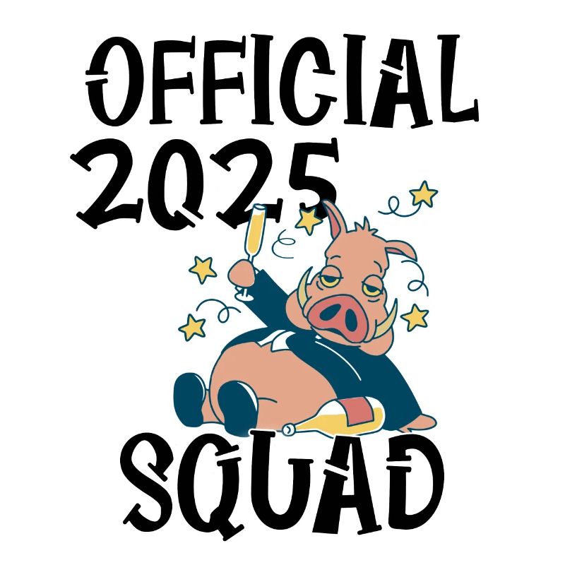 Official 2025 Squad, das Sylvester/Neujahrs-Design