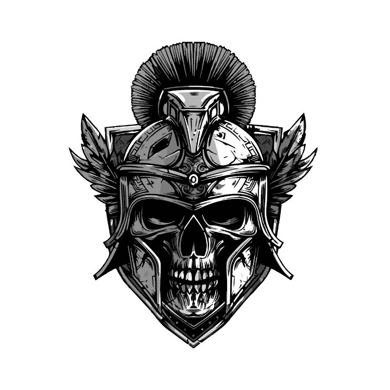 Spartan Skull Gladiator Crest