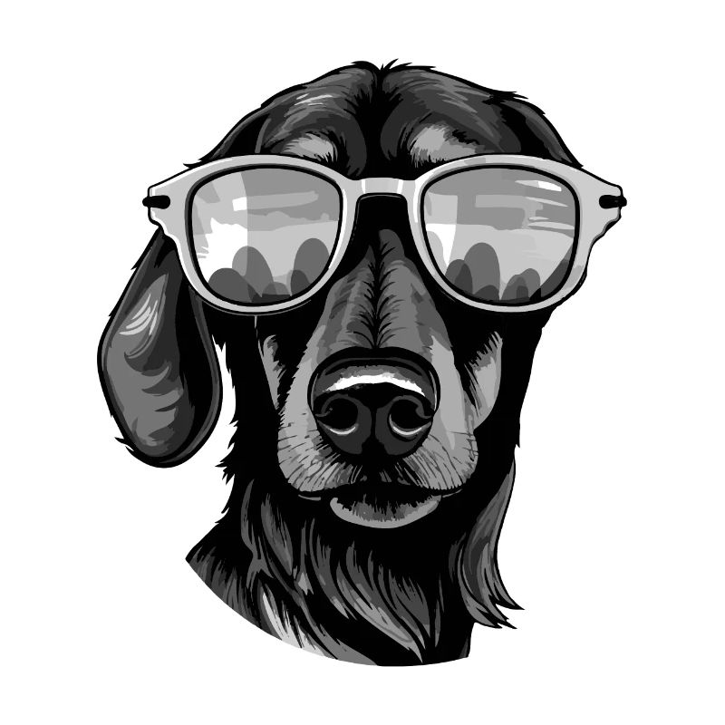 Tête de chien teckel Teckel