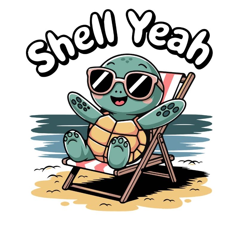 Shell Yeah Cute Turtle Lover Pun Funny Animal
