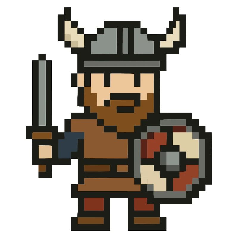 wikinger comic pixel