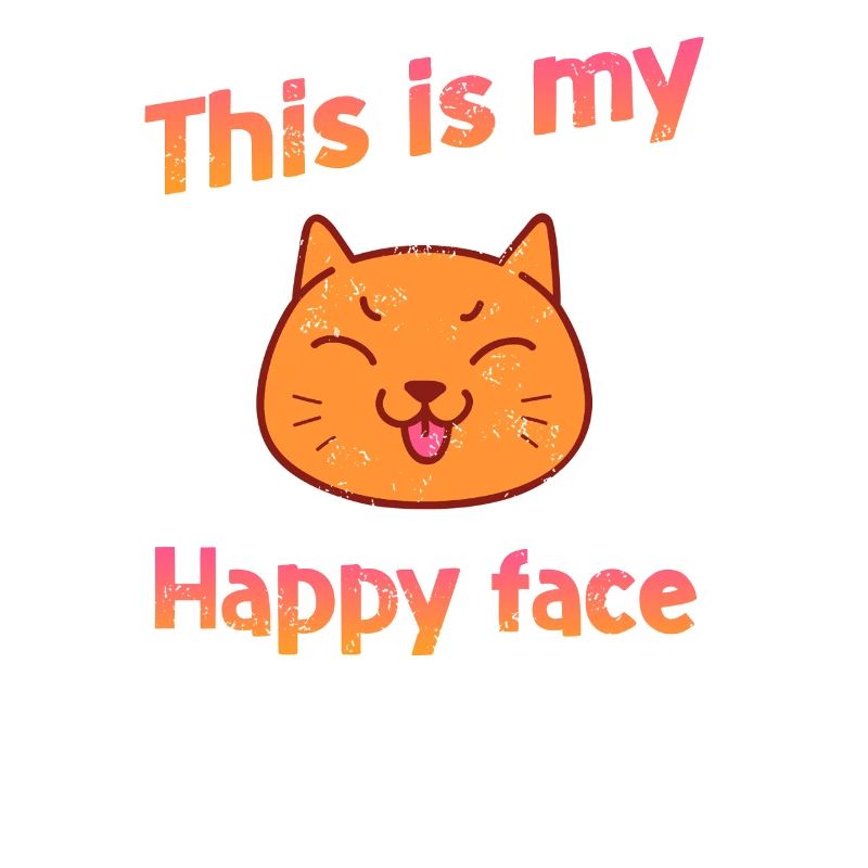 C’est mon visage heureux chat de dessin animé mignon