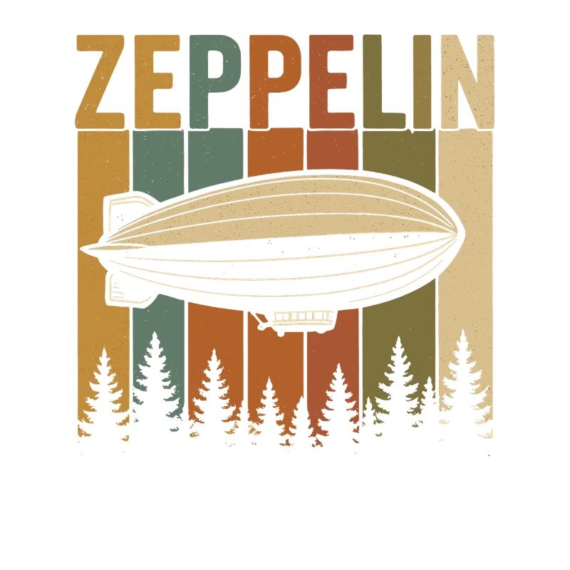 Conception rétro du dirigeable Zeppelin