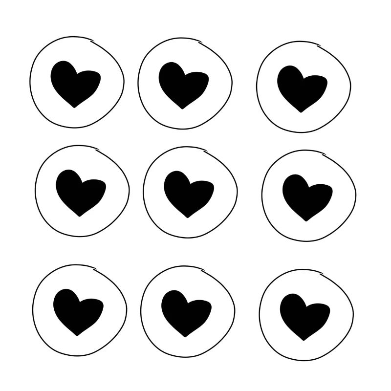Heart Circle Hearts Shape Love Pattern