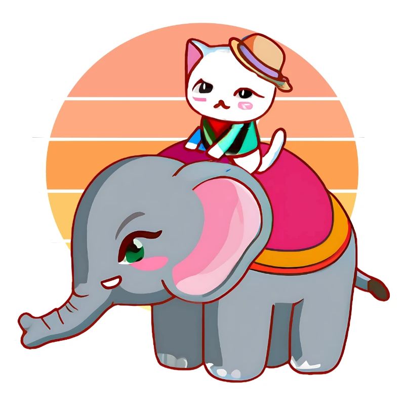 Balades de chat à dos d’éléphant