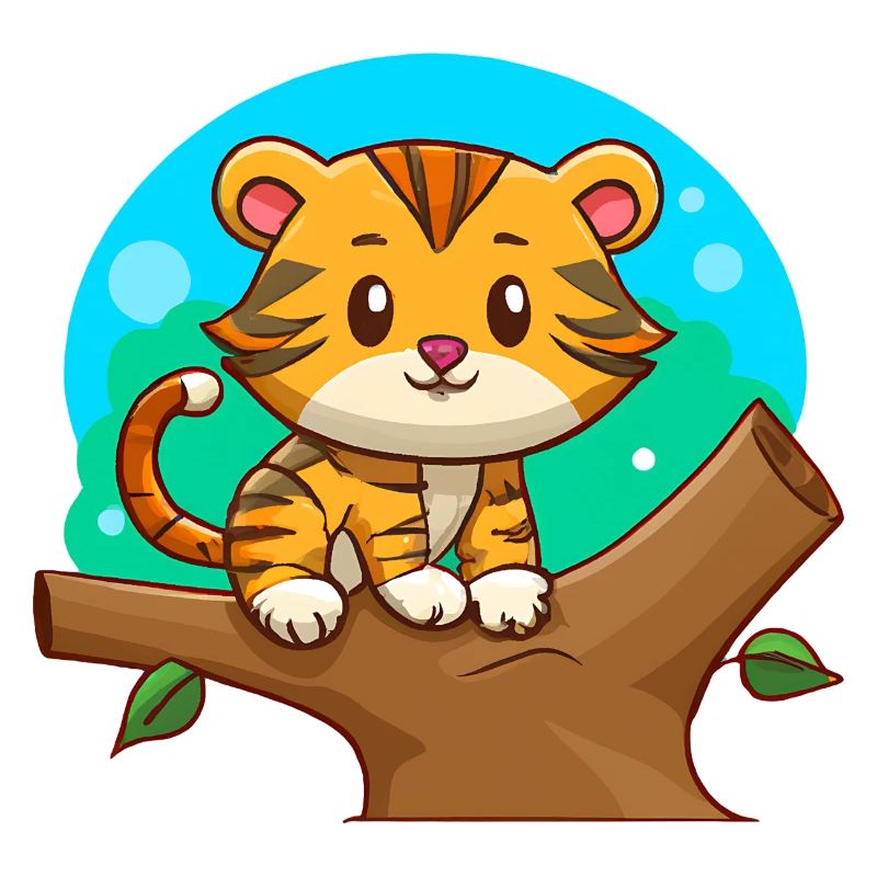Tiger on a tree