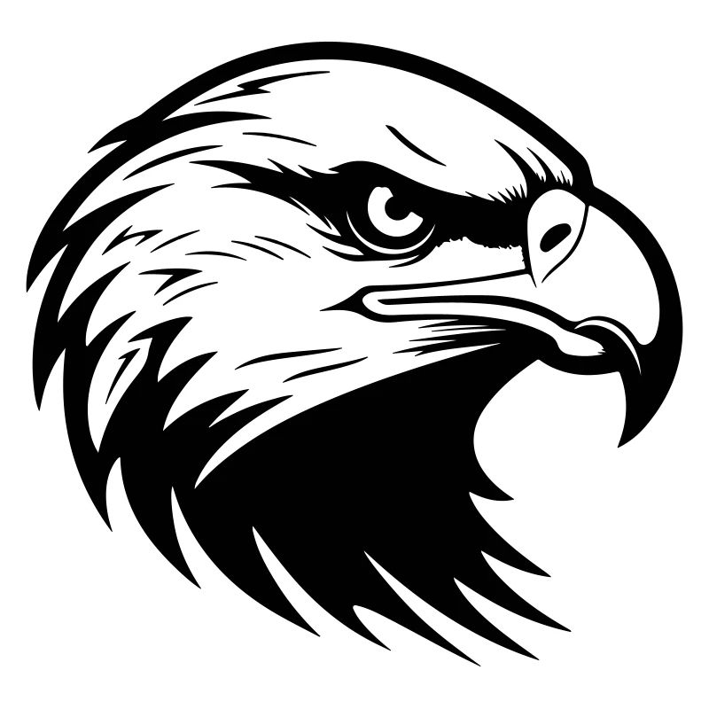 Silhouette de tête d’aigle