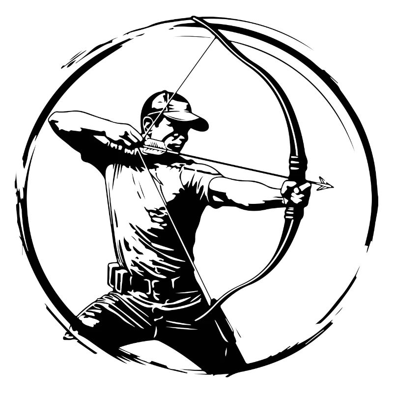 Archery Man Silhouette