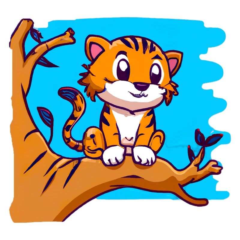 Tiger on a tree