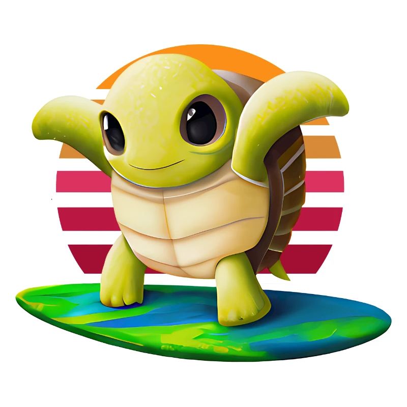 Surfing turtle