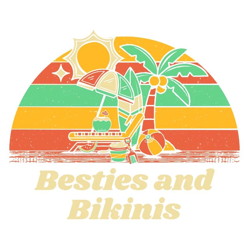 Meilleures amies et bikinis Amis de plage Ocean Buddy