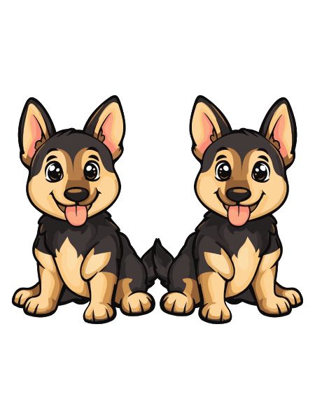 German Shepherd Hund Comic