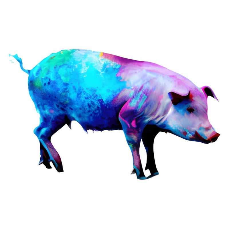 Farbenfrohes Schwein