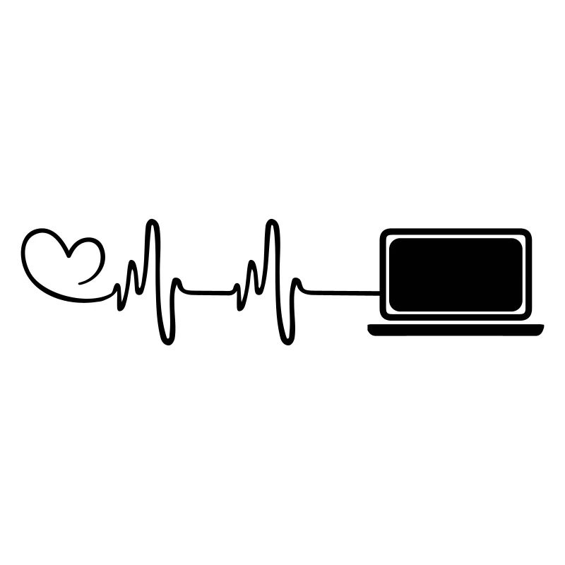 Laptop Heart Pulse Pc Programmer