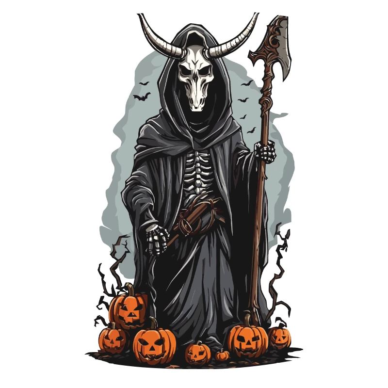 Grim Reaper Halloween Conception de druide démoniaque
