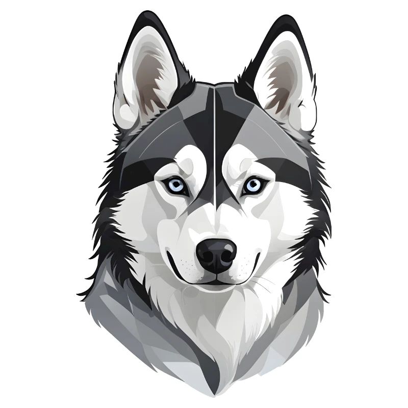 Cute Husky Head