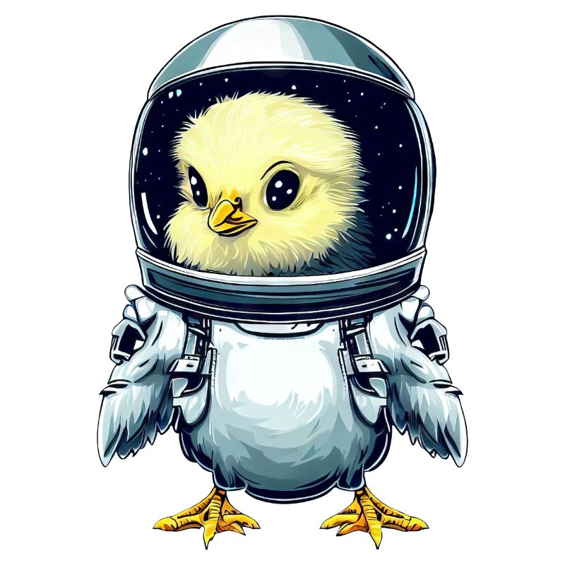 Astronautes poulet et poussin, créatifs