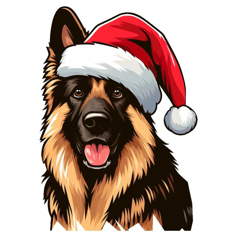 Deutscher Schäferhund Der Weihnachtsmann