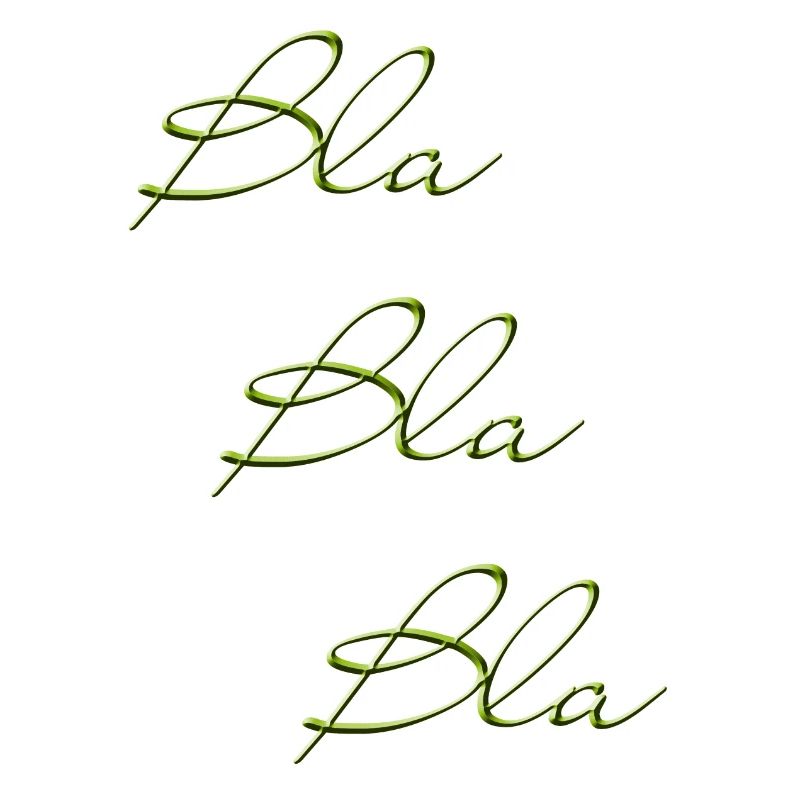 Bla Bla Dreifach Grüner Script