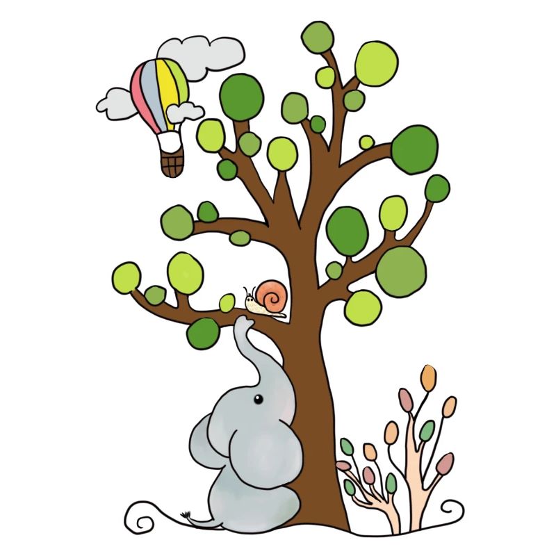 Elefant unterm Baum