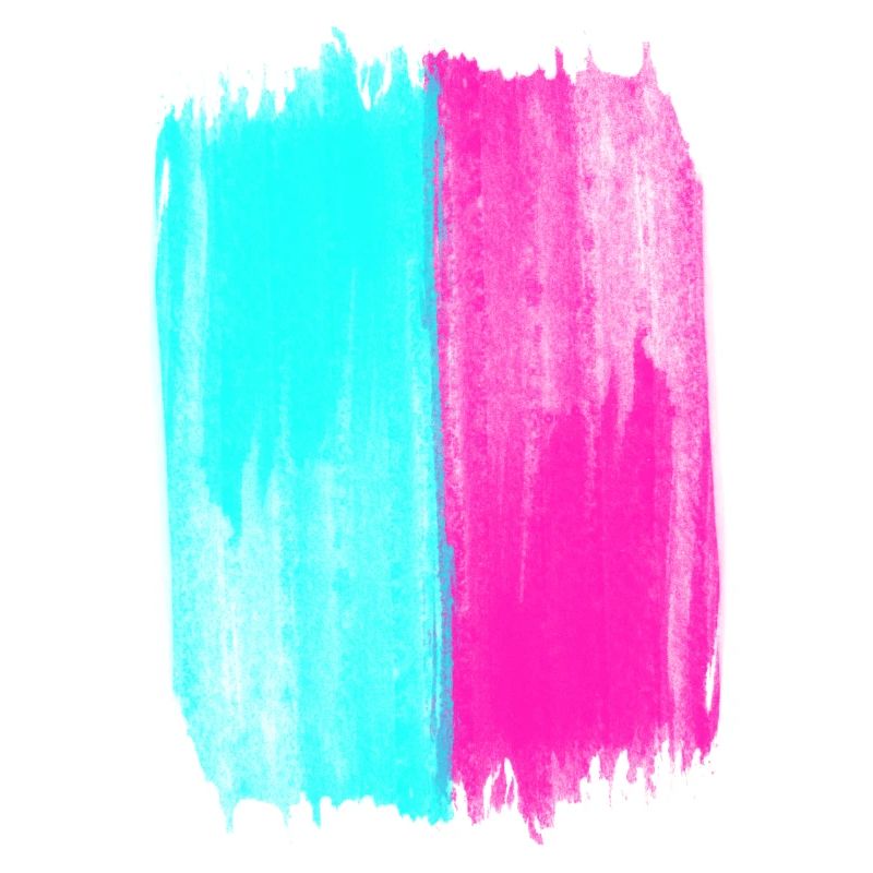 Colori di tendenza rosa e turchese Vernice acrilica che amo