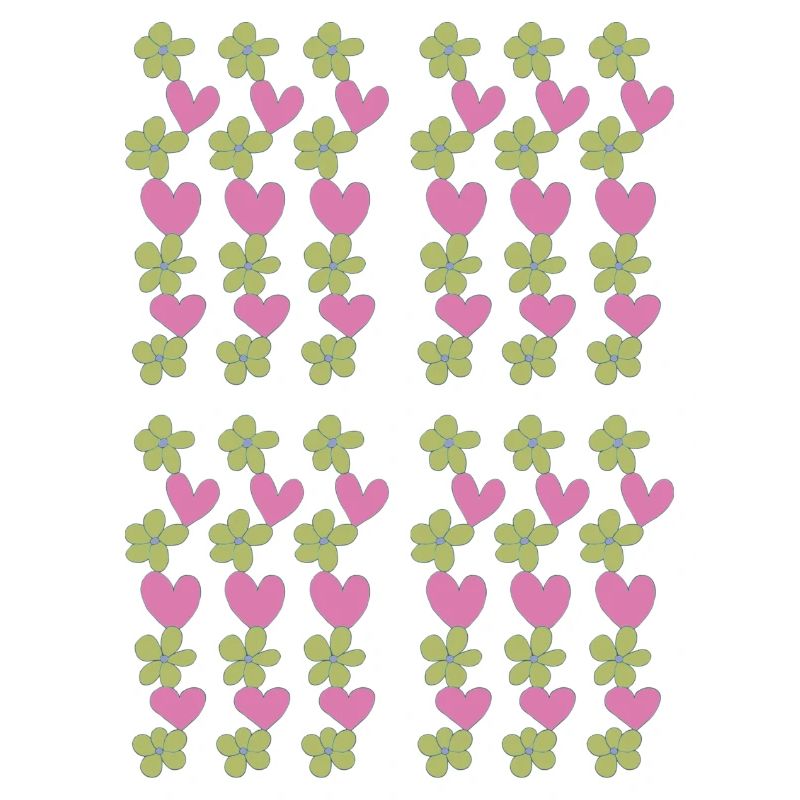 hearts flowers pattern