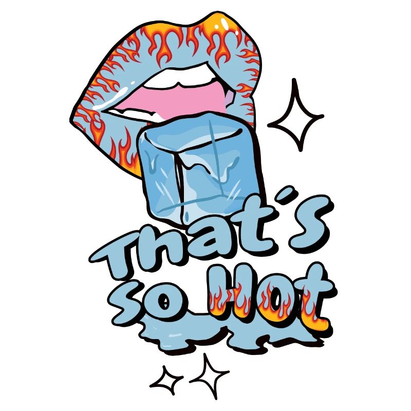 Bouche chaude avec de la glace