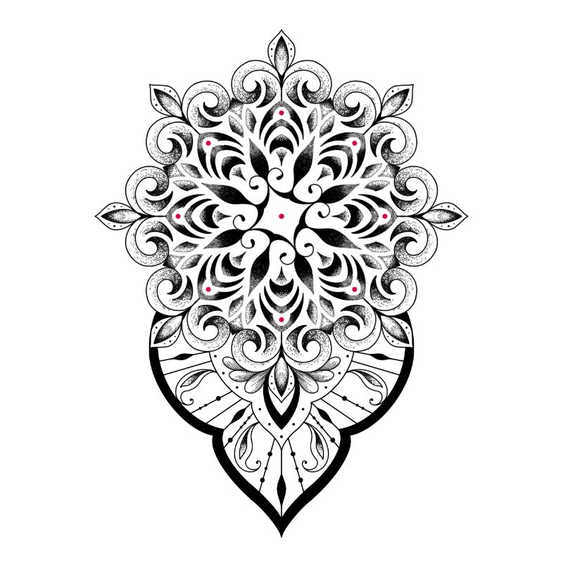 Mandala graphic dot work