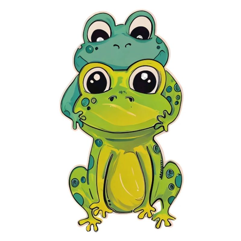 Two frog friends