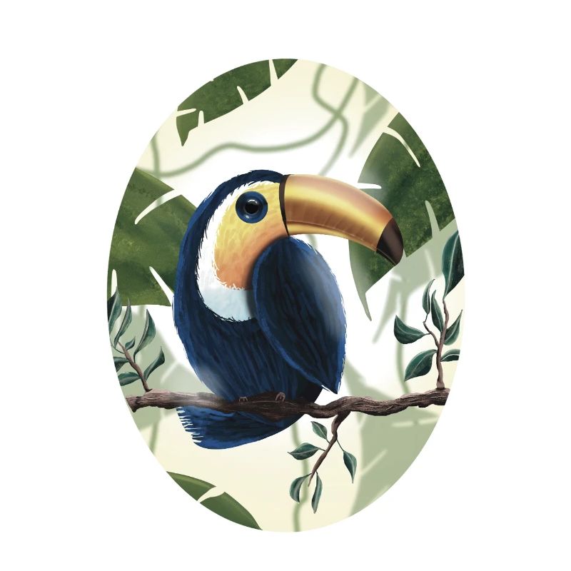 Toucan on Tree Branch